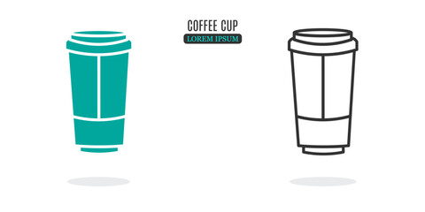 Illustration symbol. Coffee cup abstract illustration design. Stock vector icon.