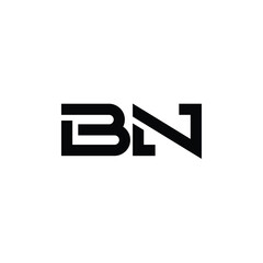 BN monogram logo design letter text name symbol monochrome logotype alphabet character simple logo
