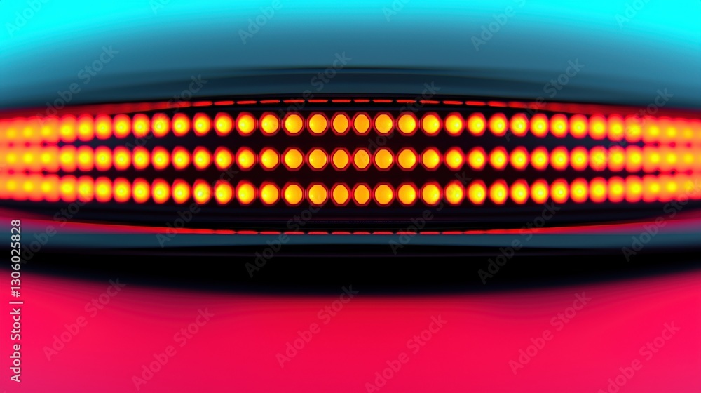 Poster vehicle security reliable concepts. vibrant led lights in a circular pattern with a colorful backgro