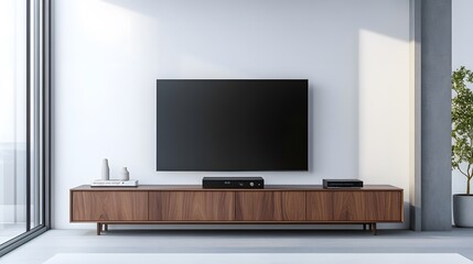 Sleek Minimalist Cabinet Design for Modern Living Room with Clean Lines and Elegant Aesthetic Appeal