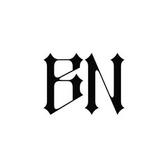 BN monogram logo design letter text name symbol monochrome logotype alphabet character simple logo