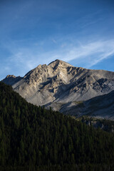 Berg mit Abendlicht