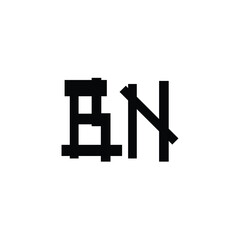 BN monogram logo design letter text name symbol monochrome logotype alphabet character simple logo