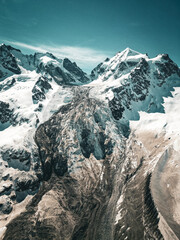 Gletscher Luftaufnahme