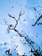 Schneelandschaft von oben