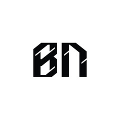 BN monogram logo design letter text name symbol monochrome logotype alphabet character simple logo