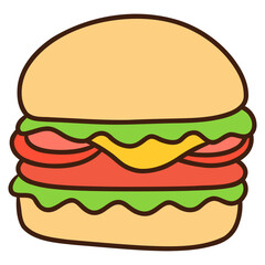 hamburger vector illustration