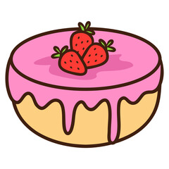 cake with strawberries