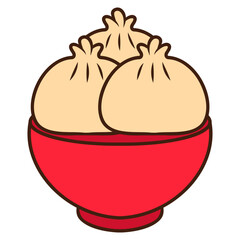 dumplings cartoon illustration