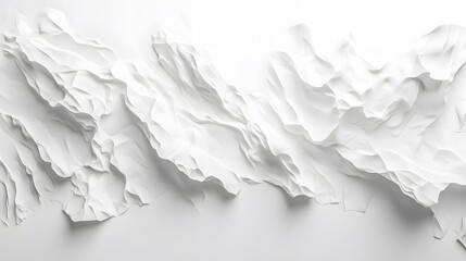 Obraz premium Abstract Minimalist 3D White Canvas with Dynamic Textures and Fluid Shapes for Modern Interior Design Aesthetics