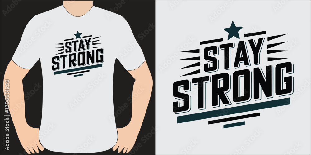Fototapete this bold and stylish typography t-shirt features an eye-catching text-based design that combines mo