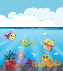 Colorful Sea Creatures Underwater Adventure