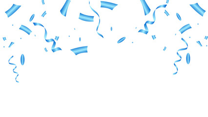 blue confetti party celebration background template