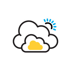 Multi color icon for cloud