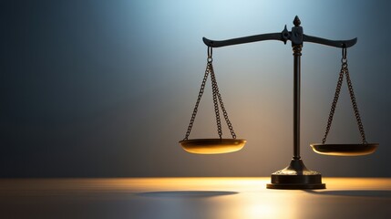 Elegant Balance Scale Symbolizing Justice and Fairness in Law