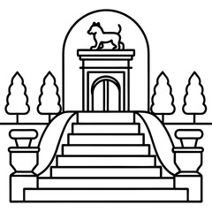 Fototapeta premium vector illustration of a building