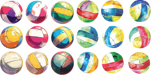 volley ball watercolor illustration