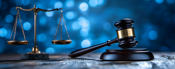 Justice scales gavel bokeh legal