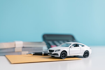 Business car concept growth involves strategic financial management money loan investment bank real...