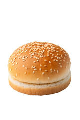 Fototapeta premium A round sesame seeded hamburger bun