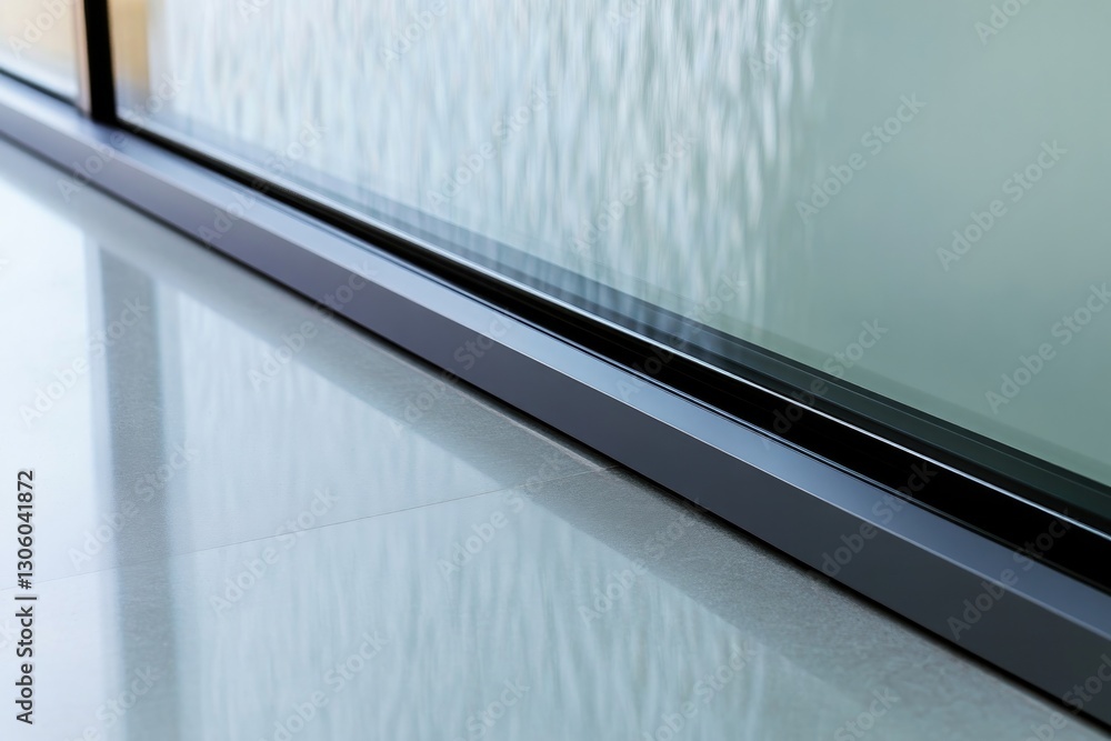 Poster capture close-up of panoramic window showcasing reflections or patterns on glass surface conveying s