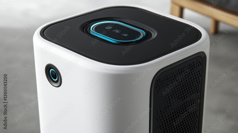 Poster temperature regulation device with touch-sensitive controls.
