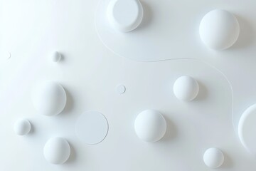 Abstract white shapes on a smooth surface