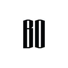 BO monogram logo design letter text name symbol monochrome logotype alphabet character simple logo