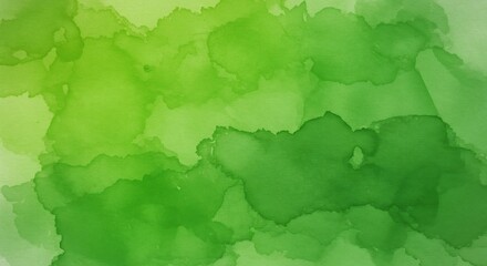 Abstract Green Watercolor Wash Background Texture. AI Generated
