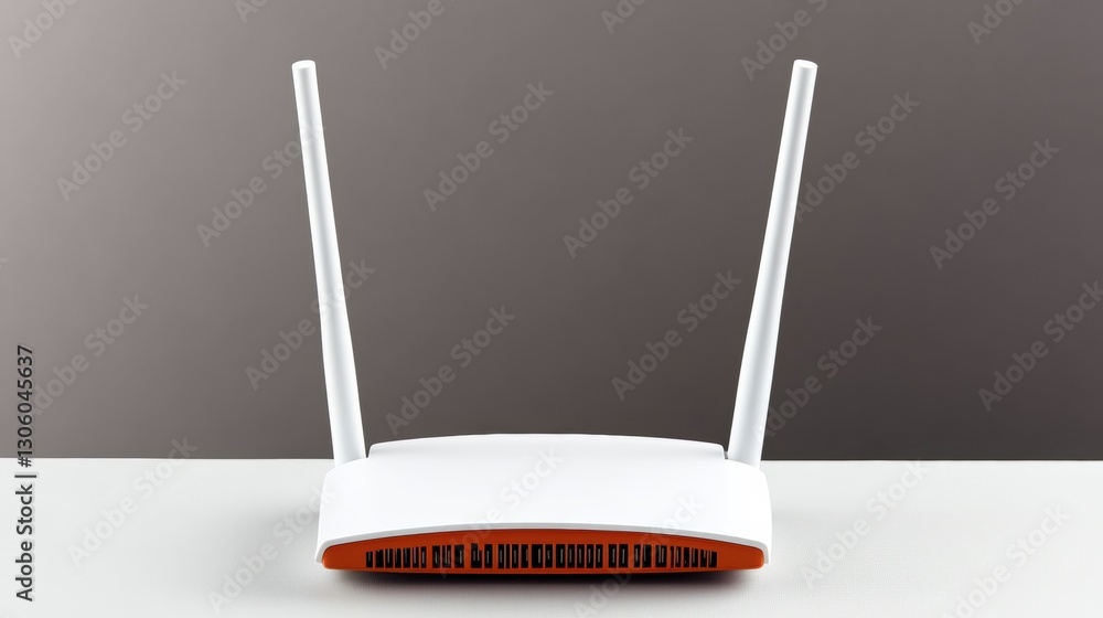 Poster modern wireless device resting on a clean table surface showcasing innovative technology in a minima