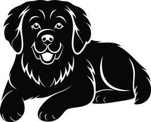 Dog lying down premium quality silhouette vector illustration, Dog lying down line art vector, Dog lying down vector logo icon