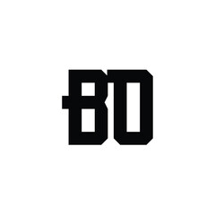 BO monogram logo design letter text name symbol monochrome logotype alphabet character simple logo