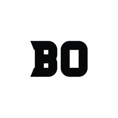 BO monogram logo design letter text name symbol monochrome logotype alphabet character simple logo