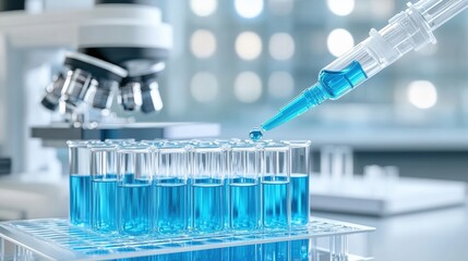 Precision-driven pipetting laboratory close-up image scientific environment macro view laboratory technique