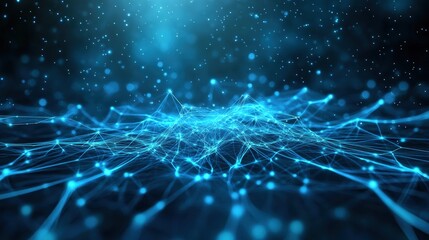 Interconnected digital web virtual space digital artwork cyber environment aerial perspective midjourney concept