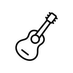 Guitar icon line vector design with trendy style