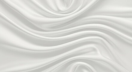 Naklejka premium Smooth White Silk Drapes Softly. AI Generated