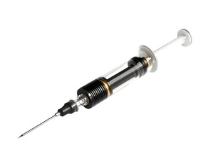 A detailed close-up of a medical syringe, highlighting its sleek design and precise needle, perfect for health-related articles or educational materials.