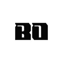 BO monogram logo design letter text name symbol monochrome logotype alphabet character simple logo