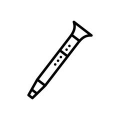 Clarinet icon line vector design in trendy style