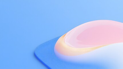 Obraz premium Abstract composition of smooth forms with soft pastel colors