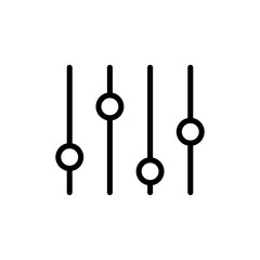 Audio equalizer icon line vector design with trendy style