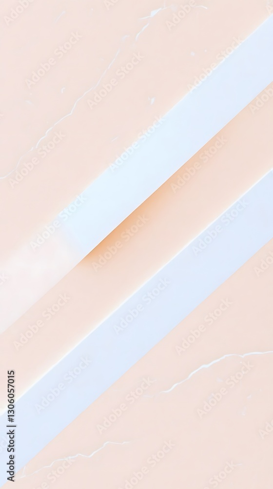 Poster abstract image of light peach and white angled design elements