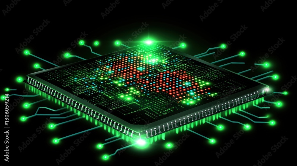 Poster detailed close-up of a circuit board with intricate patterns and connections highlighting advanced t