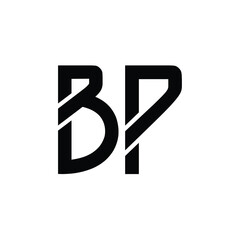 BP monogram logo design letter text name symbol monochrome logotype alphabet character simple logo