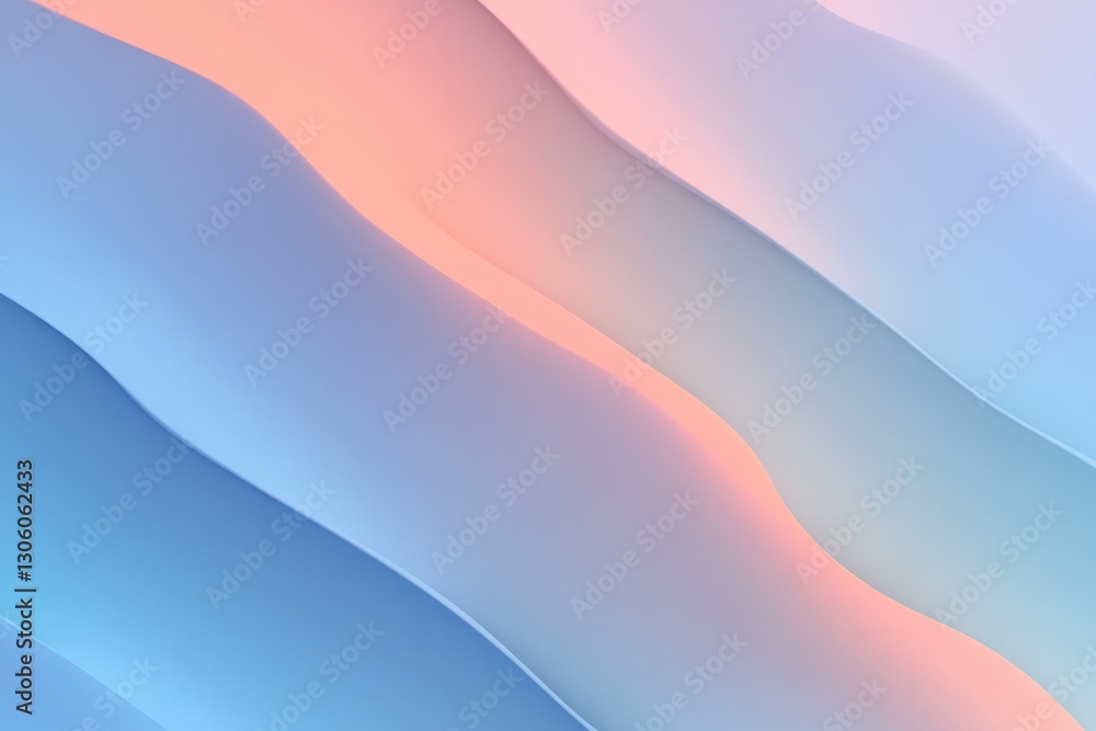 Poster smooth blend of pastel colors creating serene gradient backdrop evoking calm and tranquility