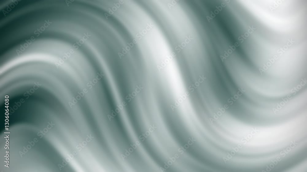 Poster abstract white green gradient motion texture background with smooth flowing waves and subtle light e