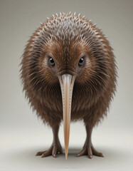 Fototapeta premium Hidden in the Bush: The Unique and Curious Kiwi