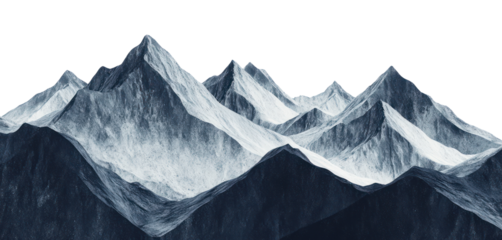 PNG Frosty mountain peaks illustration minimalist nature.