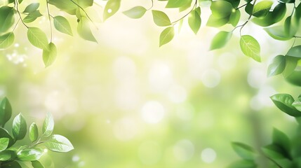 Fresh green leaves and natural sunlight create a bright background